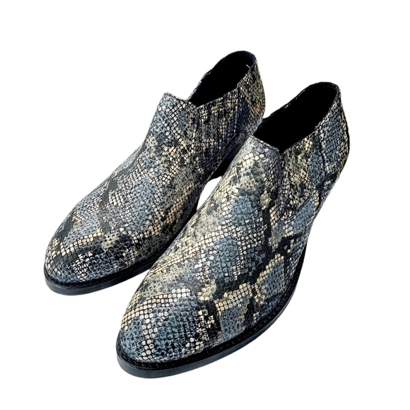 Skechers Shooties Womens 7.5  Snakeskin Print Cowboy Boot Western Ankle Booties - Picture 9 of 13